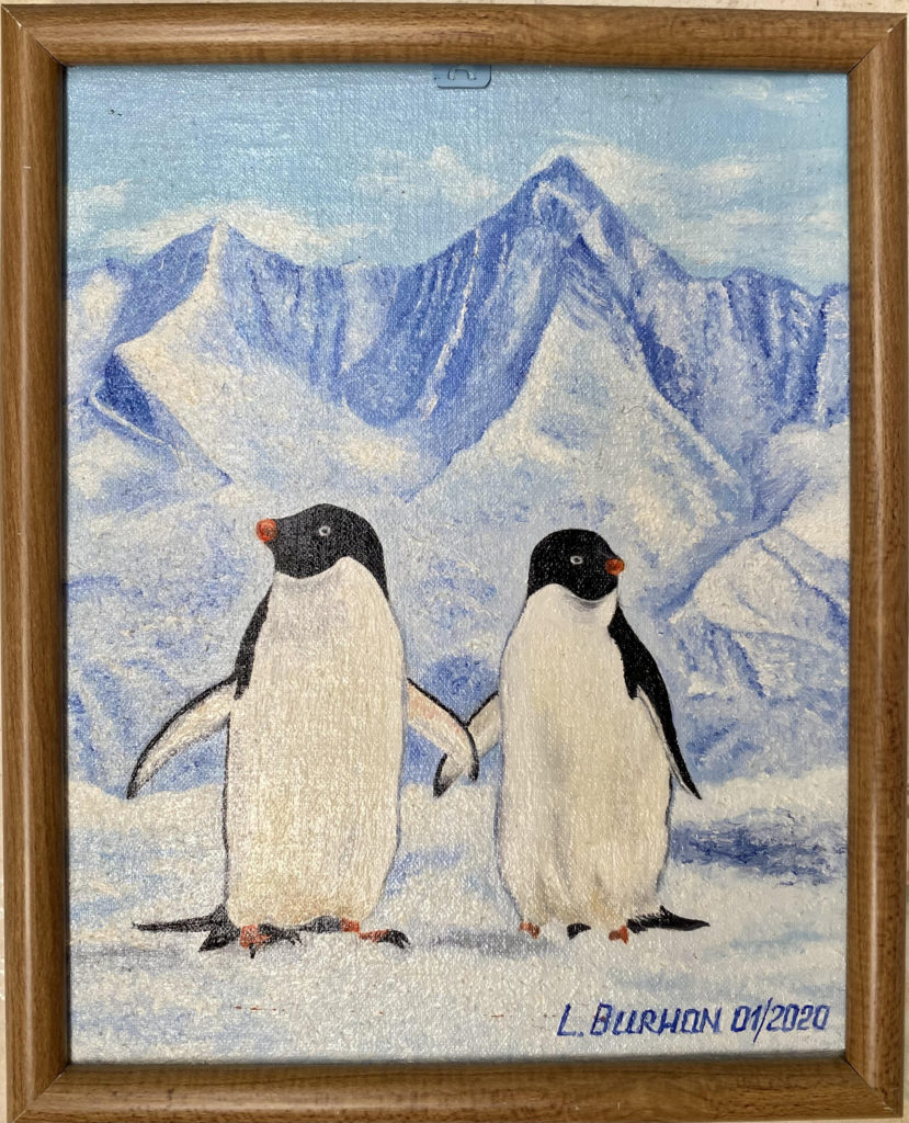 Людмила Бурган - картина Пингвины, 2020